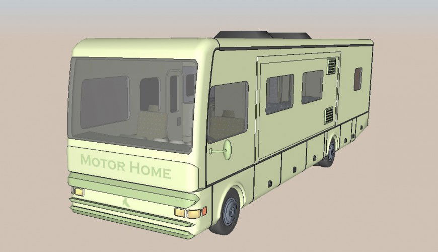 Vanity van detail 3d model layout transportation block pdf file