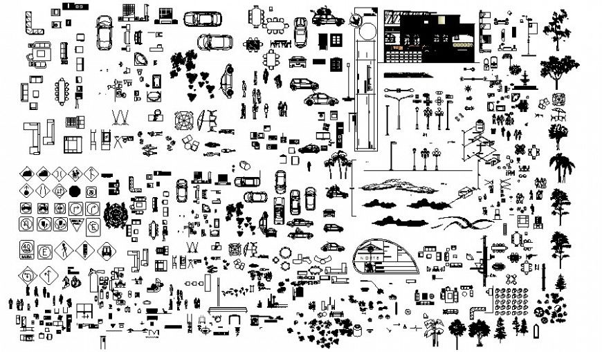 Various furniture blocks and other units drawings in autocad