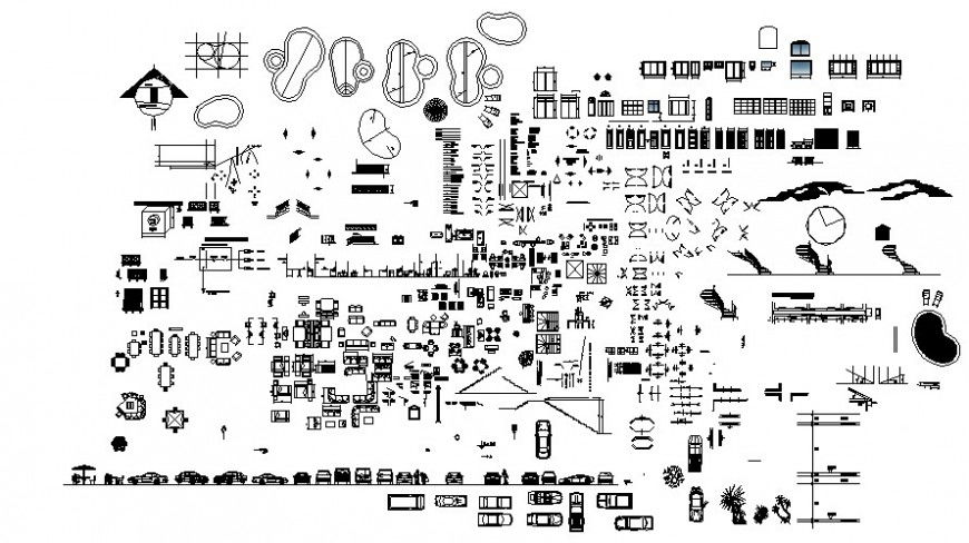 Various household blocks drawings details 2d view elevation dwg file