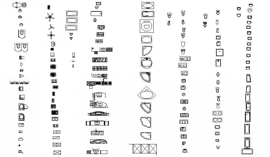 Various household furniture blocks drawing in autocad