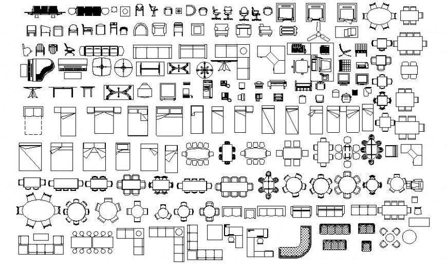 Various Housing furniture blocks drawings in autocad file