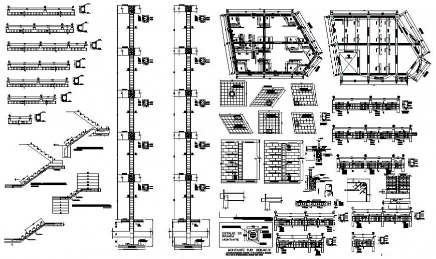 Various RCC structural blocks details drawing in AutoCAD