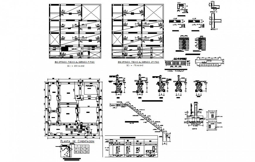 Various RCC structure details in autocad software