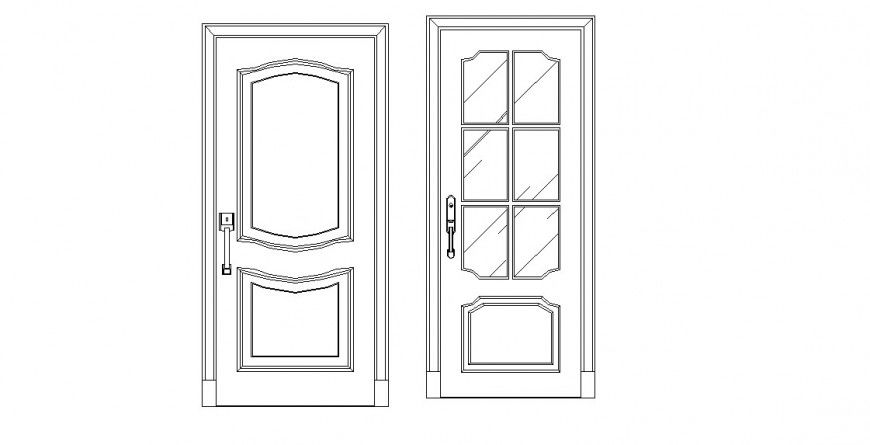 Various types of sectional door detailing dwg file