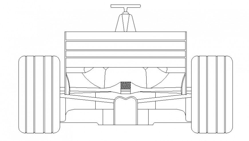 Vehicle block of sports car 2d drawing in autocad