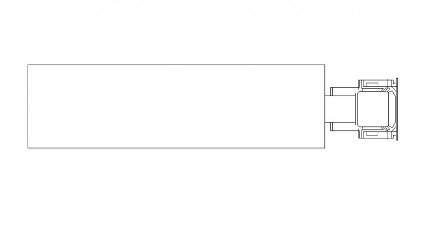 Vehicle blocks 2d view drawing of the truck in autocad