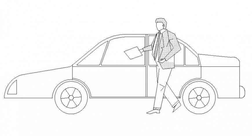 Vehicle blocks detail elevation 2d drawing autocad