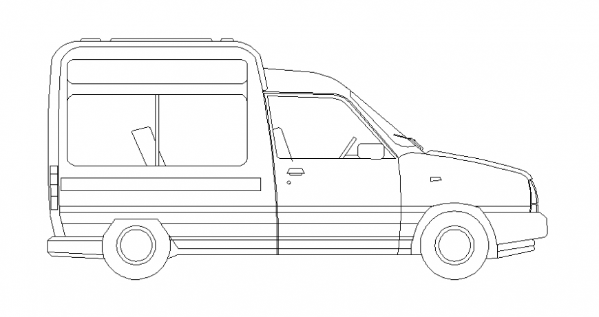 Vehicle blocks drawing 2d view transportation units dwg file