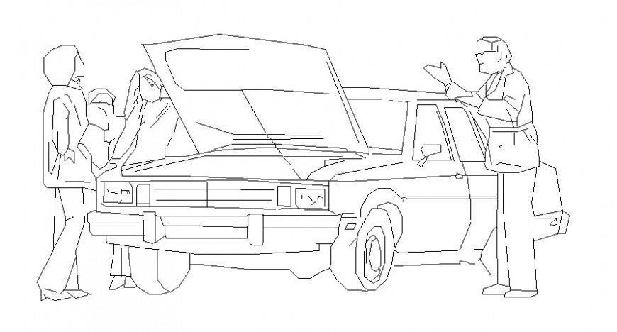 Vehicle blocks drawings 3d model of transportation car autocad software file