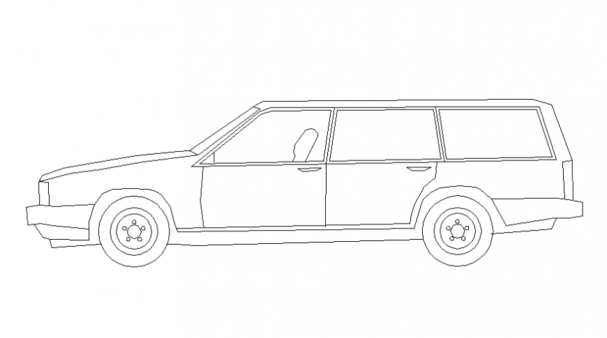 Vehicle blocks drawings details of car elevation 2d view dwg file