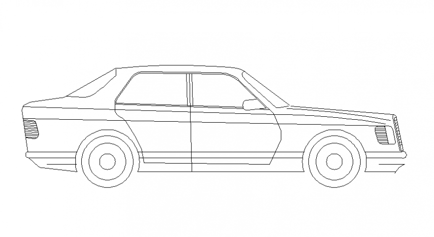 Vehicle blocks drawings of car elevation autocad softwrae file