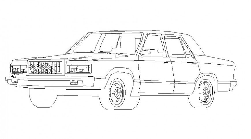 Vehicle blocks drawings of transportation car autocad software file