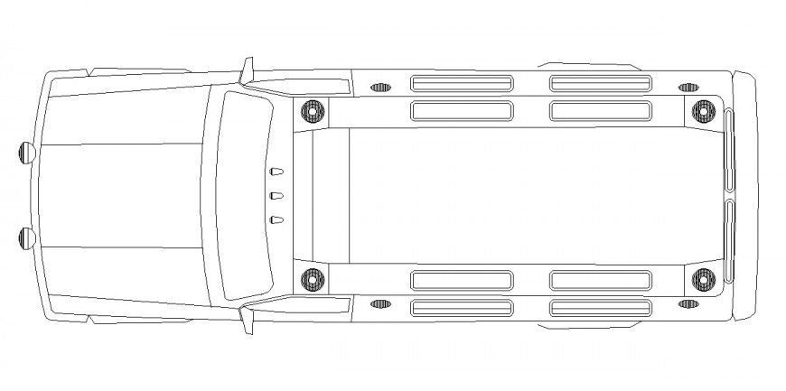 Vehicle Layout CAD Block in DWG Format for Designers