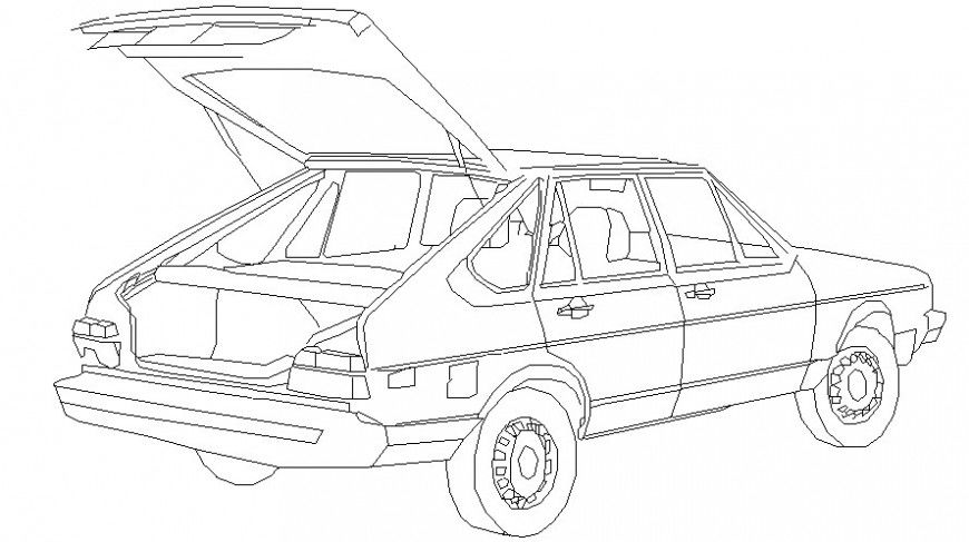 Vehicle units drawings 3d model car autocad file