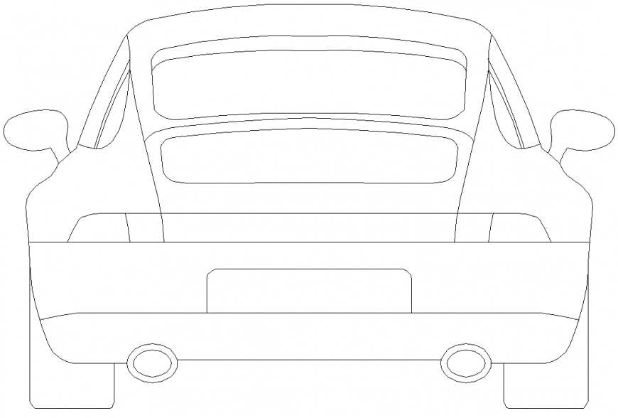 Vehicles car plan with detailing dwg file.