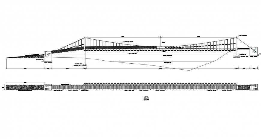 Vehicular bridge section and construction drawing details dwg file