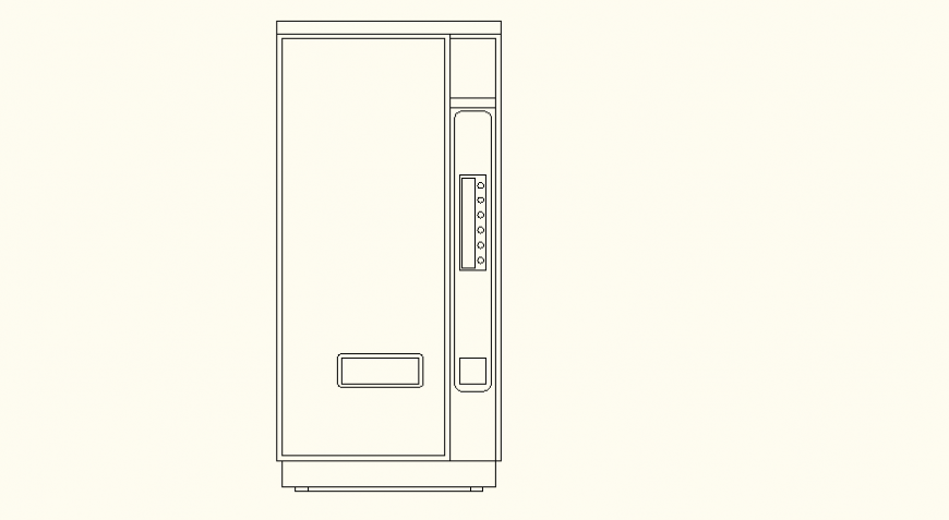 Vending machine elevation detail layout file