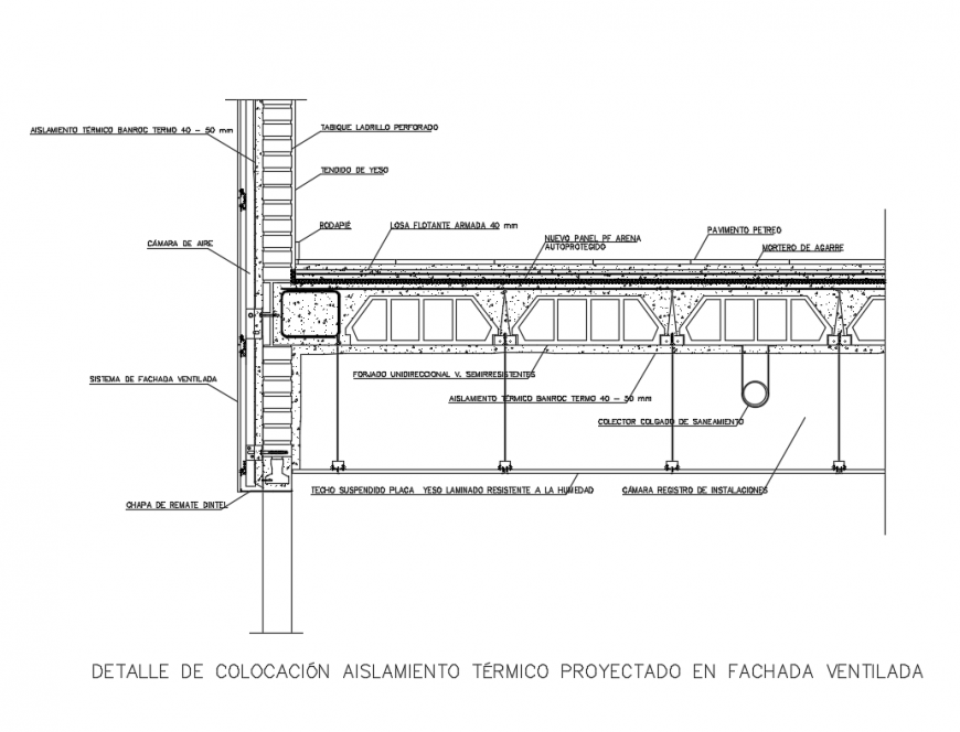 Ventilated Facade layout plan dwg file in autocad format