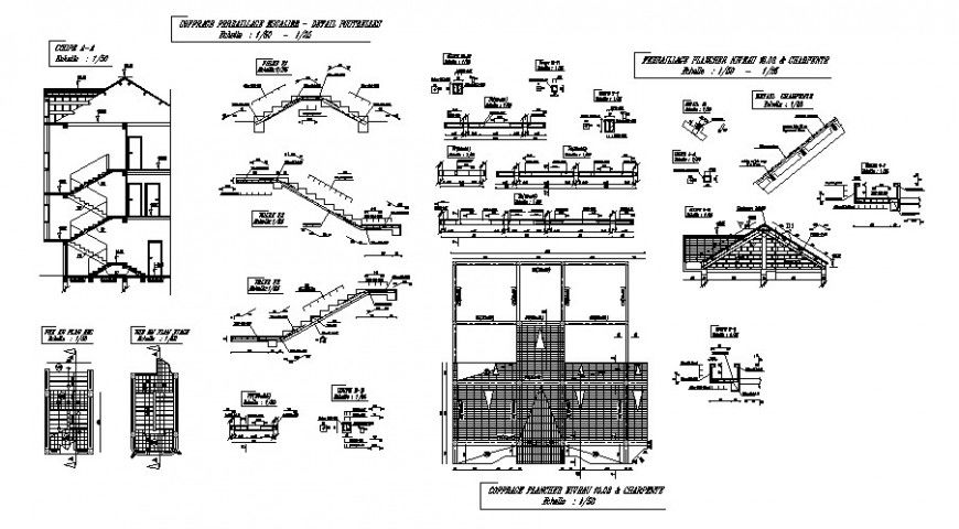 Villa different parts construction and joinery detail in dwg file.