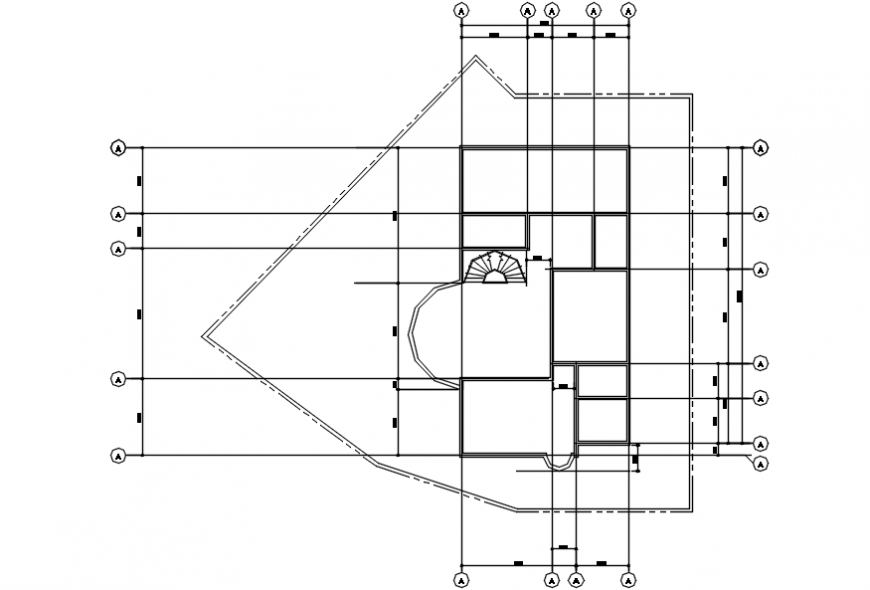 Villa first floor framing plan structure cad drawing details dwg file
