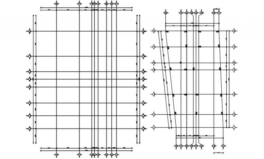 Villa floors framing plan and cover plan drawing details dwg file