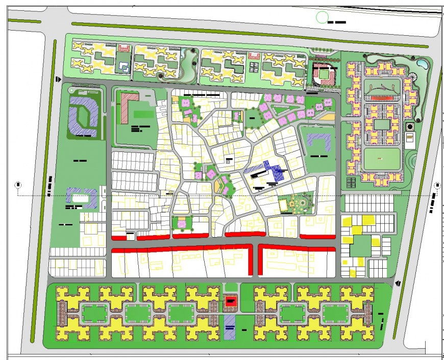Villa geurban design plan autocad file