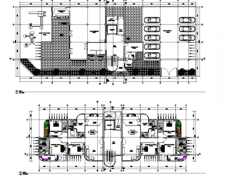 Villa master plan working drawing in dwg file.