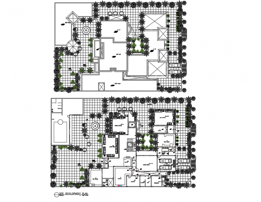 Villa plans design dwg file,