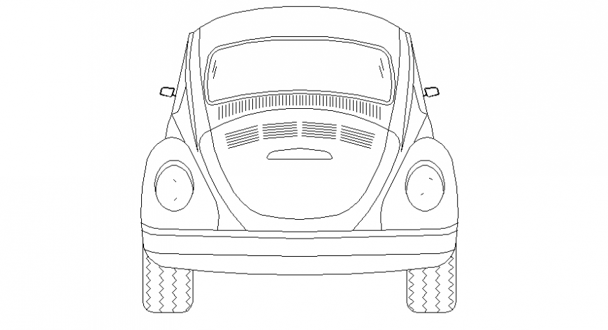 Vintage car 2d model detail