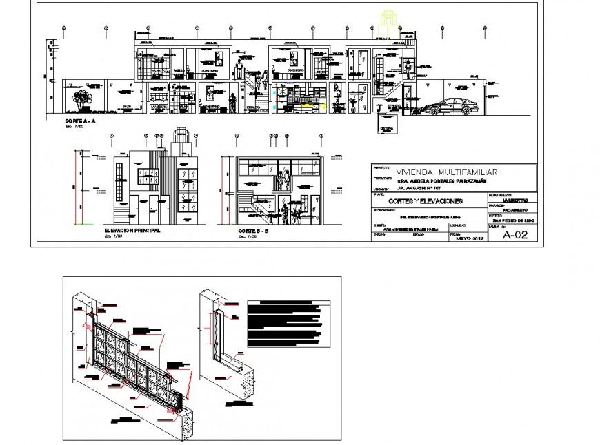 Vivendi multi familiar elevation and section detail