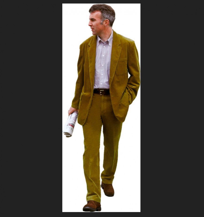 Walking men in formal wear detail 3d model layout file