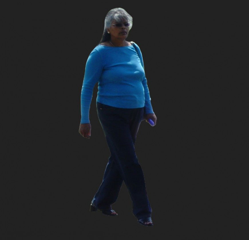 Walking women detail 3d model CAD blcoks layout file