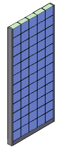 wall with glass blocks pavers design drawing in 3D design