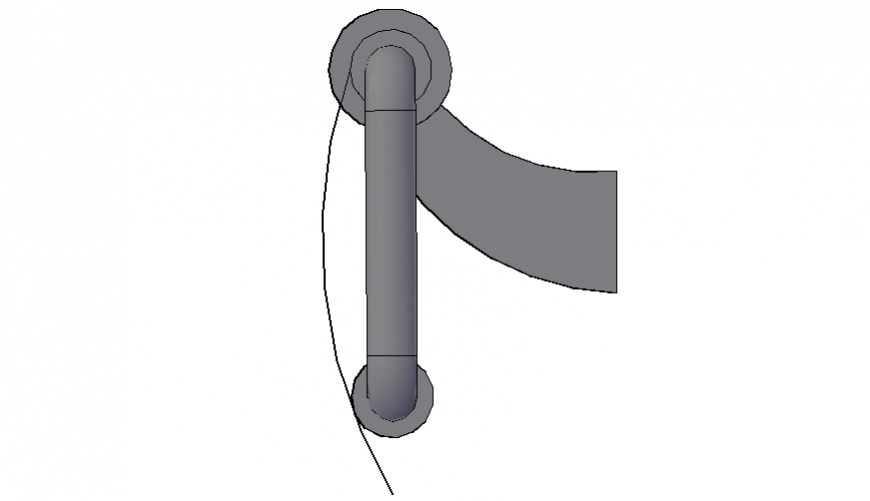 Wall accessories in bathroom in dwg file