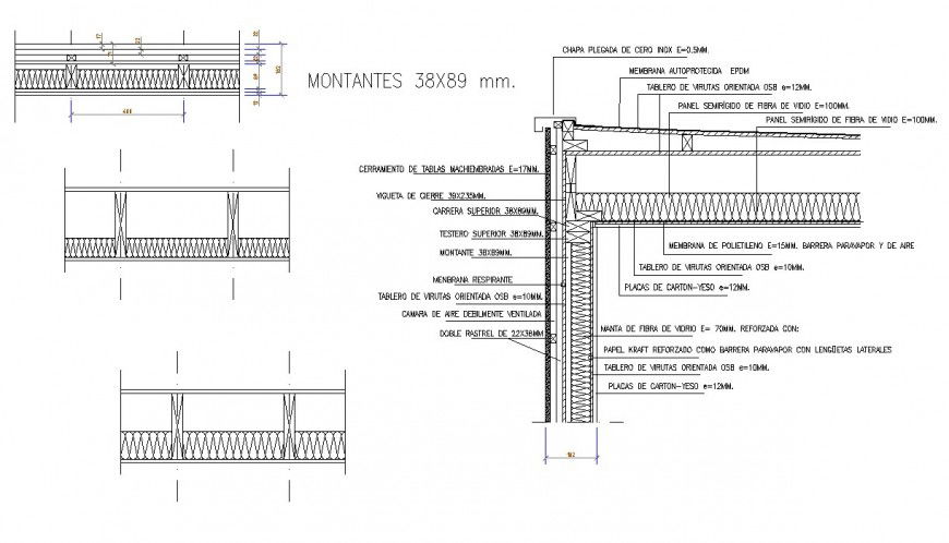 Wall and slab section detail 2d view CAD structural block layout file in autocad format