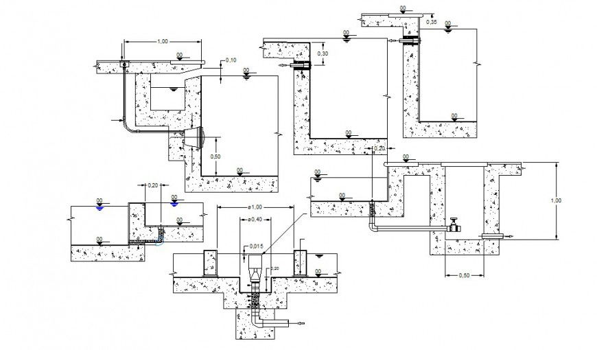 Wall blocks construction auto-cad drawing details dwg file