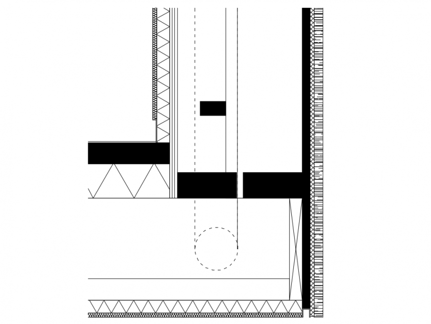 Wall construction concrete structure cad drawing details dwg file