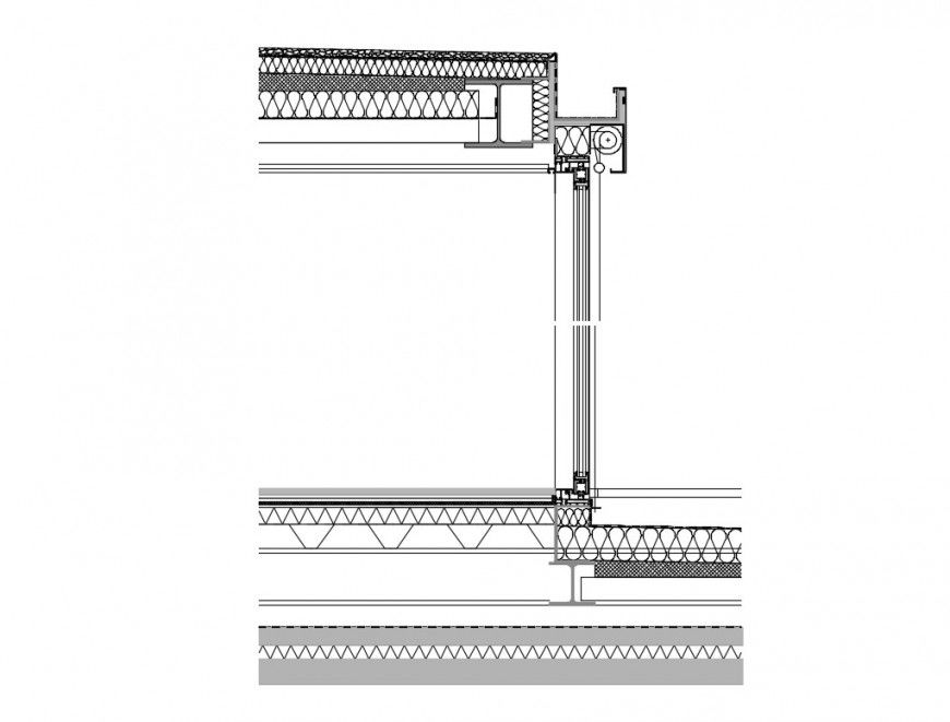 Wall construction details of office building cad drawing details dwg file