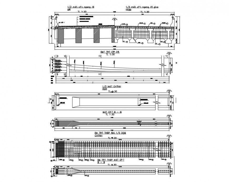 Wall construction details of pool and skimmer details dwg file