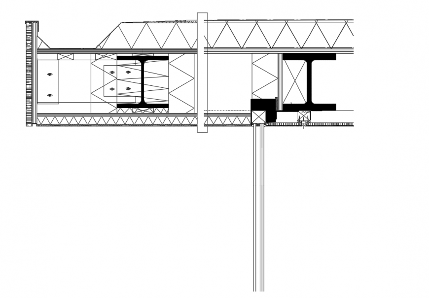 Wall construction of building cad drawing details dwg file