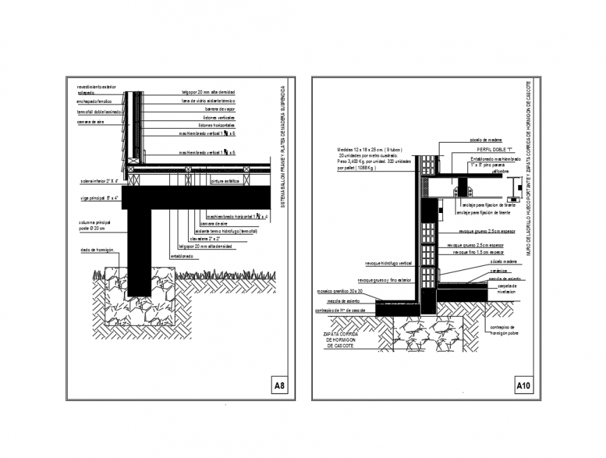 Wall construction with footings construction of building dwg file