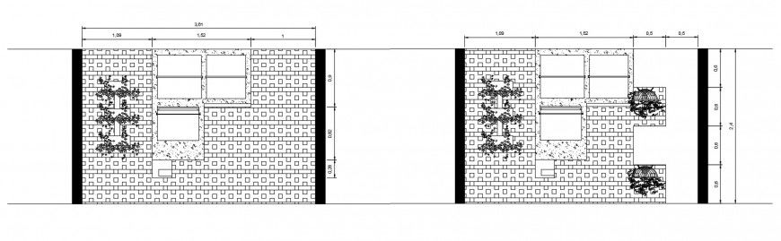 Wall drawings 2d view autocad software file