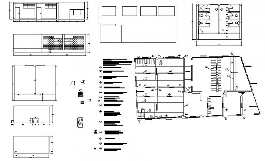 Wall foundation details drawing in dwg format