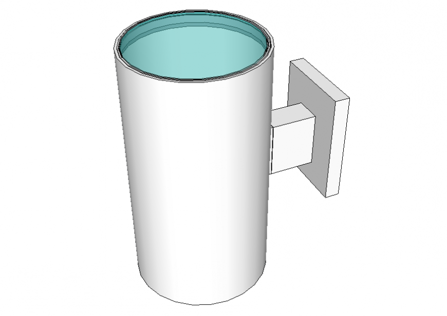 Wall lamp Design detail elevation 3d model sketch-up file