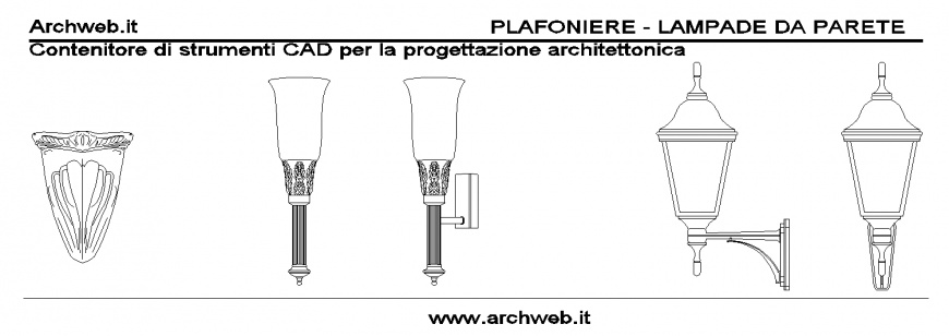 Wall light plan detail dwg file.