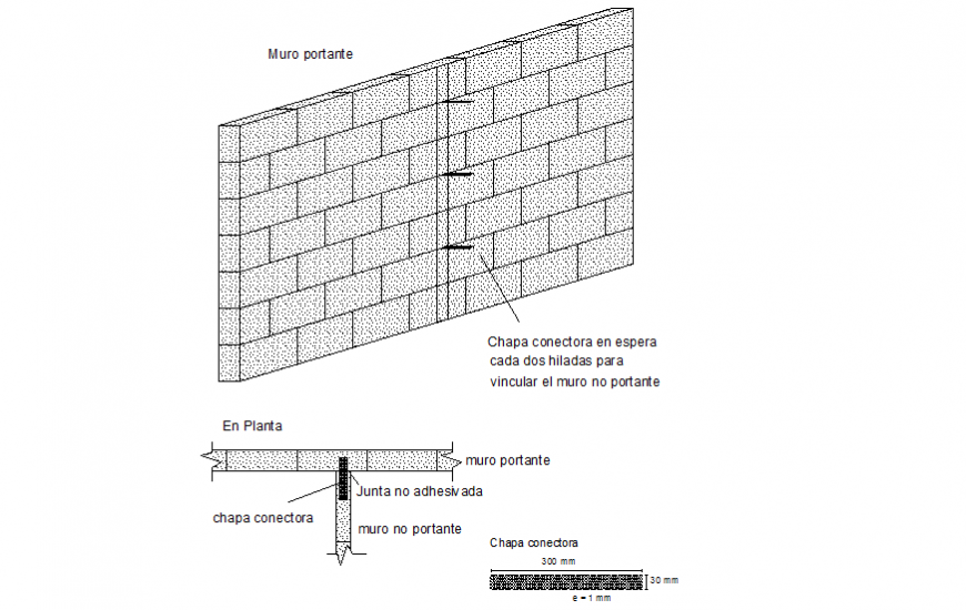 Wall plaster elevation and section autocad file
