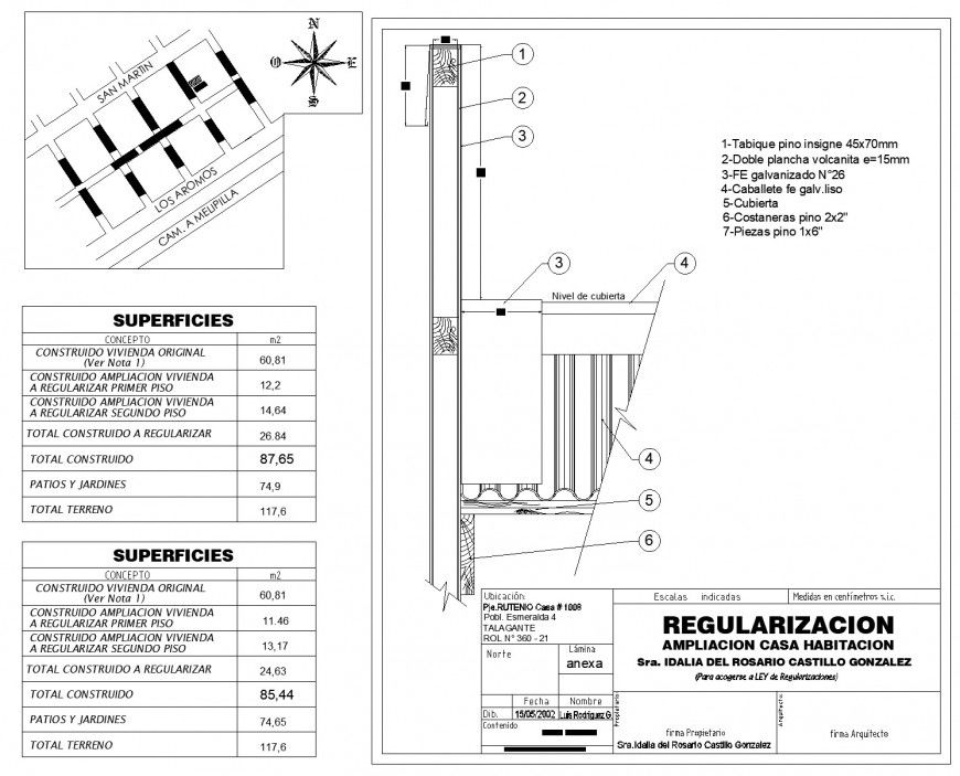 Wall section house plan autocad file
