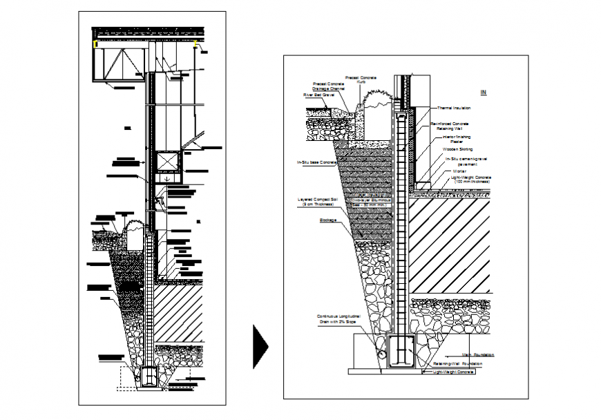 Wall section layout plan