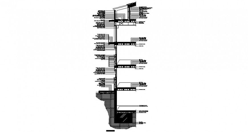 Wall sectional units details drawing autocad drawing