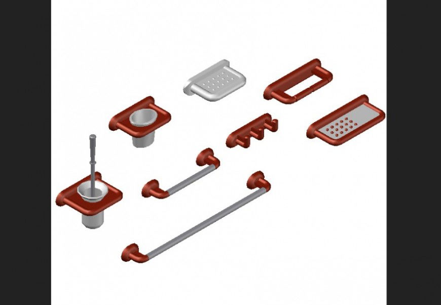 Wall stand and hanger plan detail dwg file.